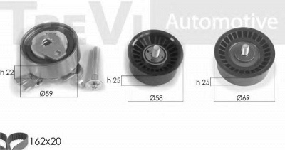 TREVI AUTOMOTIVE kd1219 -  Комплект ремня ГРМ